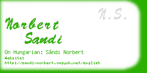norbert sandi business card