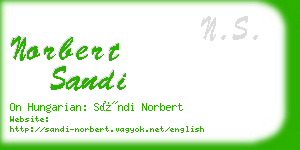 norbert sandi business card